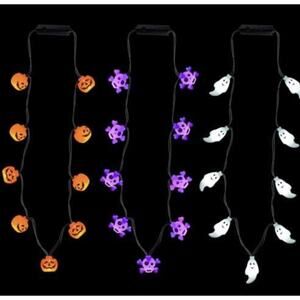 Bstge 3 Pcs Halloween Light Up Necklaces , 3 Modes New